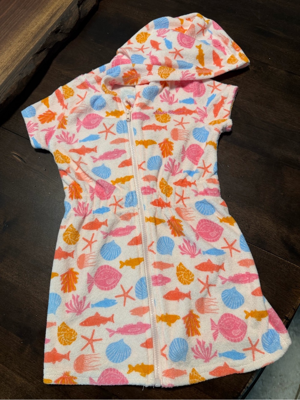 Eddie Bauer Toddler Hooded Zip-Up Beach Cover - Up Seashell Print